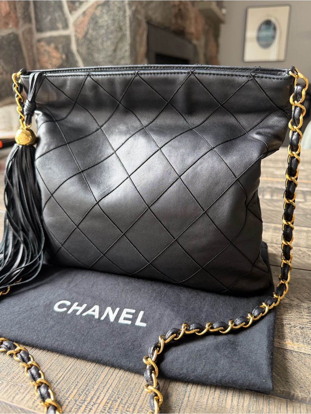 Vintage Chanel Quilted Tassel Shoulder Bag - Picture 3 of 16